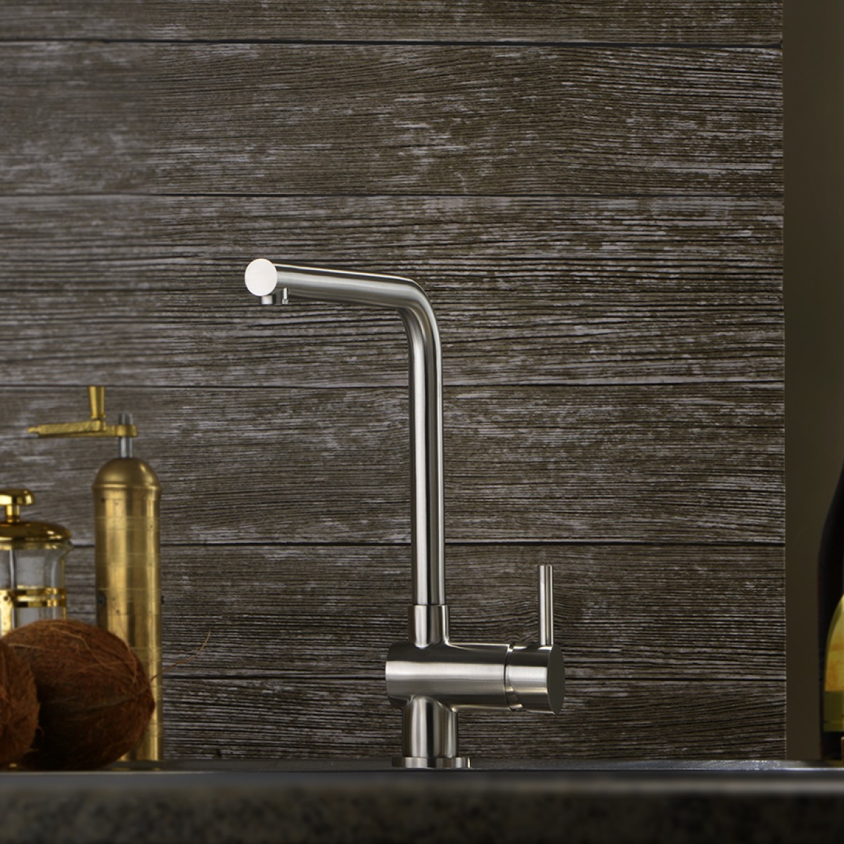 RVS keukenkraan Hoek Uitloop