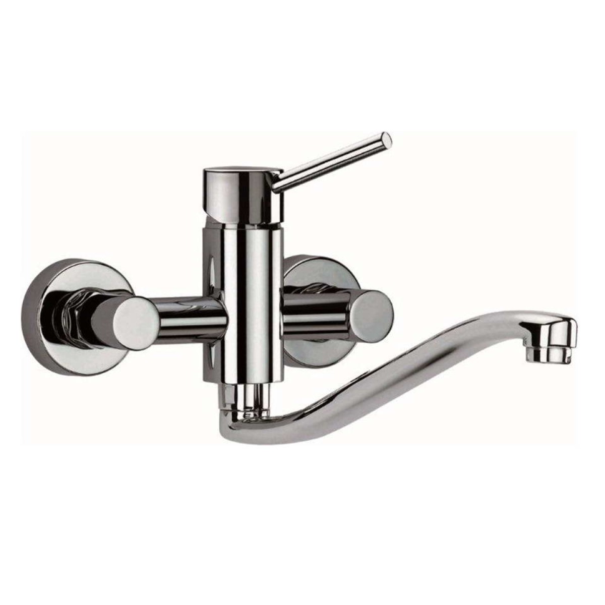 Wandmengkraan met onderuitloop